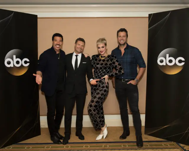 TCA WINTER PRESS TOUR 2018 - "American Idol" Session - The cast and executive producers of "American Idol" addressed the press at Disney | ABC Television Group's Winter Press Tour 2018. (ABC/Image Group LA) LIONEL RICHIE, RYAN SEACREST, KATY PERRY, LUKE BRYAN