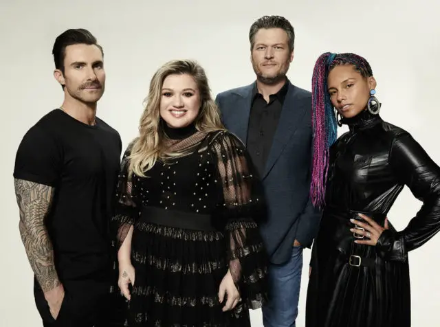 THE VOICE -- Season: 14 -- Pictured: (l-r) Adam Levine, Kelly Clarkson, Blake Shelton, Alicia Keys -- (Photo by: Art Streiber/NBC)