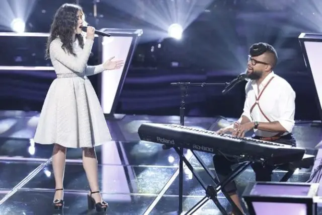 THE VOICE -- "Battle Rounds" -- Pictured: (l-r) Livia Faith, Terrence Cunningham -- (Photo by: Tyler Golden/NBC)
