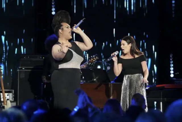 AMERICAN IDOL - "112 (Top 24 Celebrity Duets)" - As the pool has been narrowed to the top 24 contestants, 12 of the top 24 finalists perform duets with celebrity partners at Academy LA in Hollywood during this week in the competition, as the search for America’s next superstar continues on its new home on America’s network, The ABC Television Network, MONDAY, APRIL 16 (8:00-10:00 p.m. EDT). (ABC/Eric McCandless) ADA VOX, LEA MICHELE