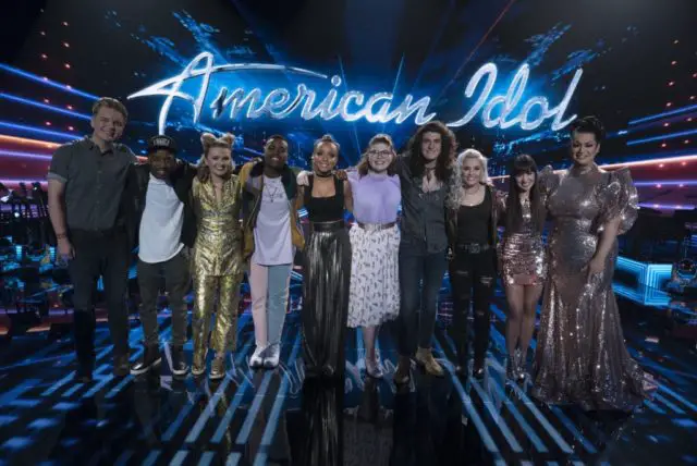 AMERICAN IDOL - "114 (Top 10 Reveal)" - America's votes are in and live shows begin, as the top 14 contestants perform and the top 10 finalists are revealed, as the search for America's next superstar continues on its new home on America's network, The ABC Television Network, MONDAY, APRIL 23 (8:00-10:00 p.m. EDT). (ABC/Eric McCandless) CALEB LEE HUTCHINSON, DENNIS LORENZO, MADDIE POPPE, MICHAEL J. WOODARD, JURNEE, CATIE TURNER, CADE FOEHNER, GABBY BARRETT, MICHELLE SUSSETT, ADA VOX