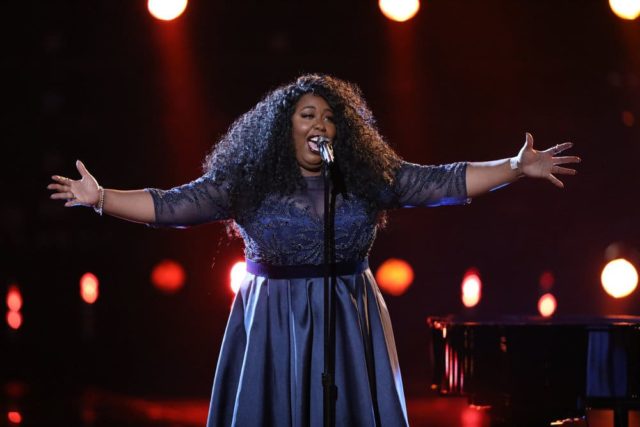 THE VOICE -- "Live Top 12" Episode 1415A -- Pictured: Kyla Jade -- (Photo by: Tyler Golden/NBC)