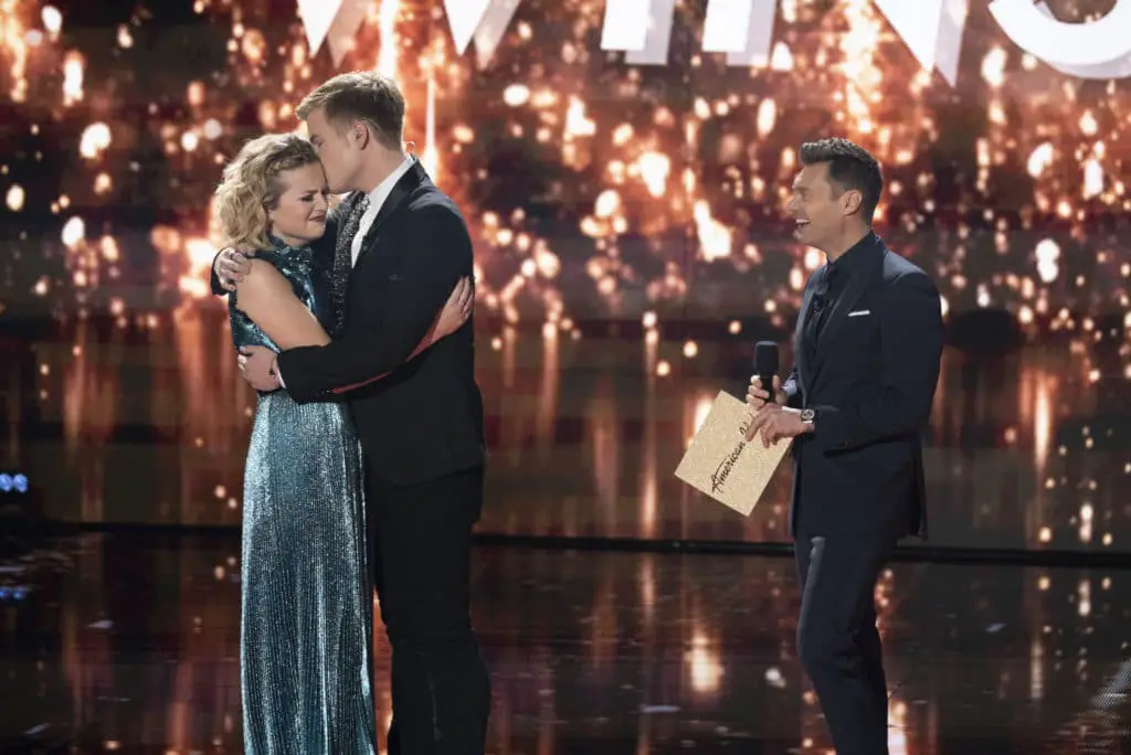 AMERICAN IDOL - "119 (Grand Finale)" - (ABC/Eric McCandless) MADDIE POPPE, CALEB LEE HUTCHINSON, RYAN SEACREST