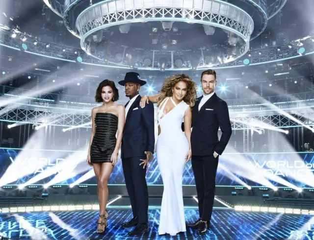 WORLD OF DANCE -- Season: 2 -- Pictured: (l-r) Jenna Dewan, Ne-Yo, Jennifer Lopez, Derek Hough -- (Photo by: Andrew Eccles/NBC)