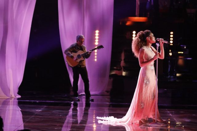 THE VOICE -- "Live Top 11" Episode 1416A -- Pictured: Spensha Baker -- (Photo by: Trae Patton/NBC)