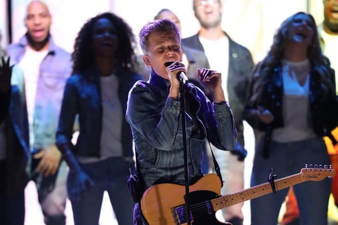 THE VOICE -- "Live Semi Finals" Episode 1418A -- Pictured: Britton Buchanan -- (Photo by: Trae Patton/NBC)