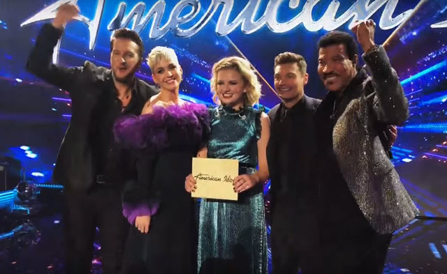 American Idol Maddie Poppe with Judges