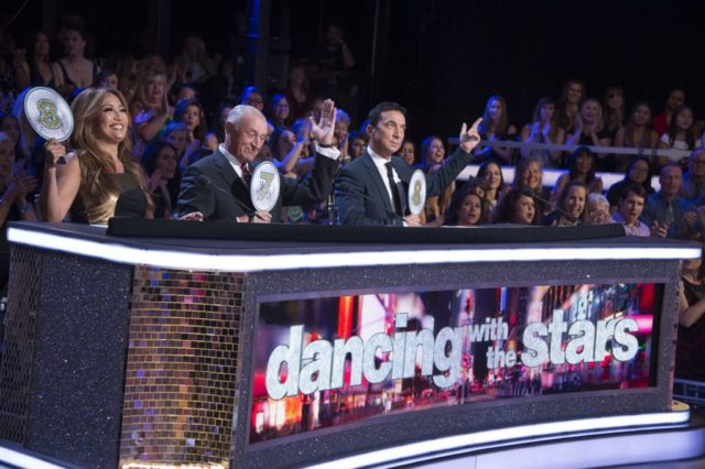 DANCING WITH THE STARS - "New York City Night" - The 12 remaining couples take a bite out of the Big Apple and dance to iconic songs from the city that never sleeps, as New York City Night comes to "Dancing with the Stars," live, MONDAY, OCT. 1 (8:00-10:00 p.m. EDT), on The ABC Television Network. (ABC/Eric McCandless) CARRIE ANN INABA, LEN GOODMAN, BRUNO TONIOLI