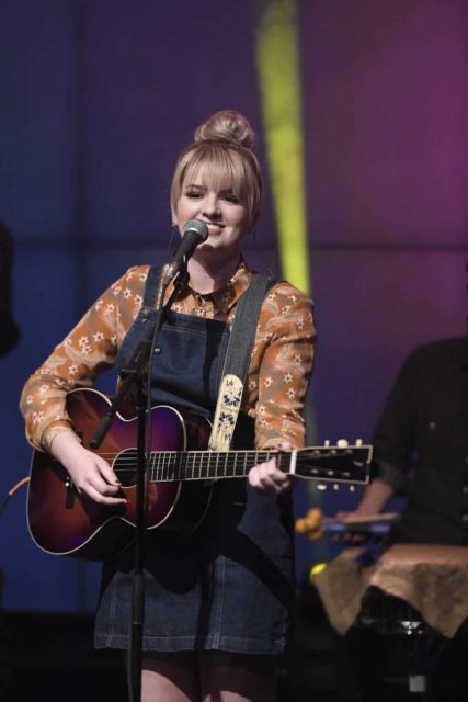 Maddie Poppe performs during the production of "Live with Kelly and Ryan" in New York on Wednesday, October 17, 2018. Photo: David M. Russell/Disney/ABC Home Entertainment and TV Distribution ©2018 Disney ABC. All Rights Reserved.