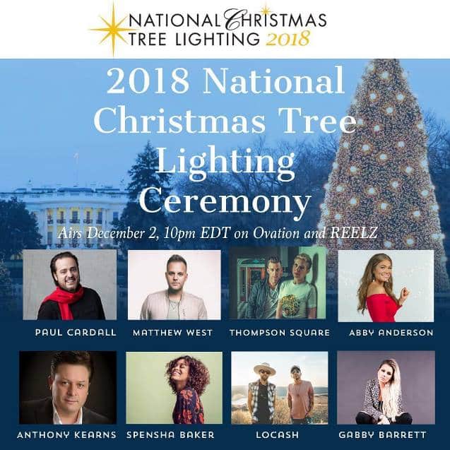 White House Christmas Tree Lighting 2018 Gabby Barrett Spensha Baker