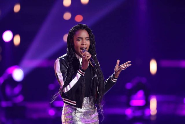 THE VOICE -- "Live Playoffs" Episode 1514A -- Pictured: Kennedy Holmes -- (Photo by: Tyler Golden/NBC)