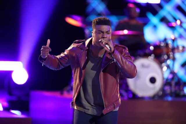 THE VOICE -- "Live Top 11" Episode 1516A -- Pictured: Kirk Jay -- (Photo by: Tyler Golden/NBC)