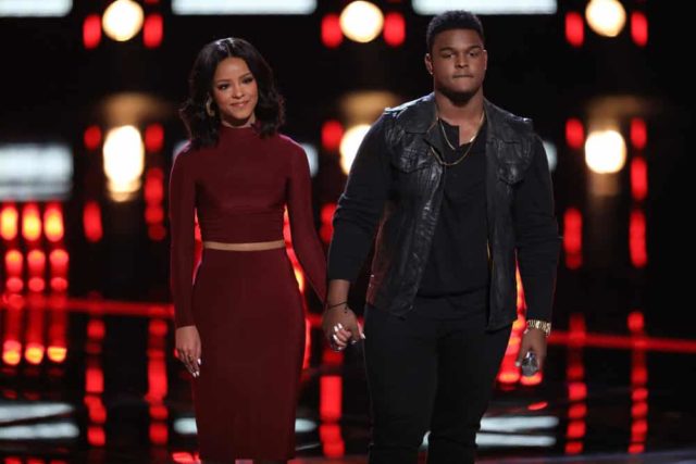 THE VOICE -- "Live Top 11 Results" Episode 1516B -- Pictured: (l-r) Lynnea Moorer, DeAndre Nico -- (Photo by: Tyler Golden/NBC)