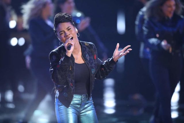 THE VOICE -- "Live Semi Finals" Episode 1518A -- Pictured: Kennedy Holmes -- (Photo by: Tyler Golden/NBC)