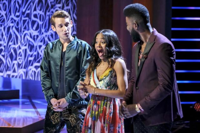 SONGLAND -- Episode X -- Pictured: (l-r) Max Embers, Tebby Burrows, Ollie Gabriel -- (Photo by: Trae Patton/NBC)