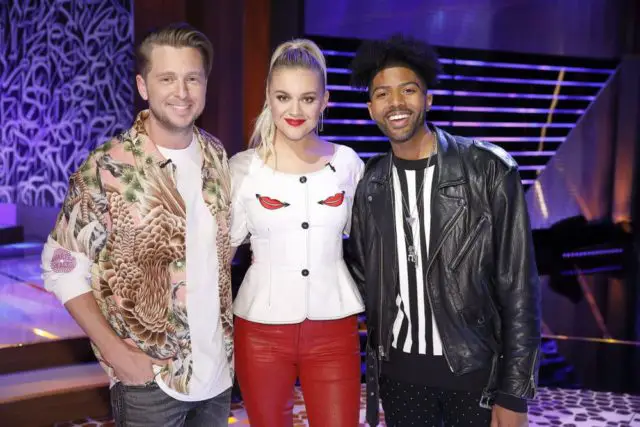 SONGLAND -- "Kelsea Bellerini" Episode 103 -- Pictured: (l-r) Ryan Tedder, Kelsea Ballerini, Darius Coleman -- (Photo by: Trae Patton/NBC)