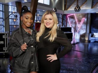THE VOICE -- "Battle Reality" -- Pictured: (l-r) Normani, Kelly Clarkson -- (Photo by: Trae Patton/NBC)