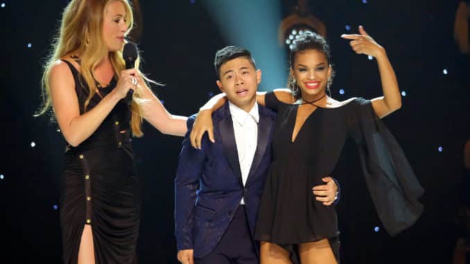 SO YOU THINK YOU CAN DANCE: FINALE: Host Cat Deeley (L) announces America’s favorite dancer Bailey Munoz (C) and runner-up Mariah Russell (R) on the Season Finale of SO YOU THINK YOU CAN DANCE airing live, Monday, Sept. 16 (8:00-10:00 PM ET/PT) on FOX. ©2019 Fox Media LLC. Cr: Adam Rose