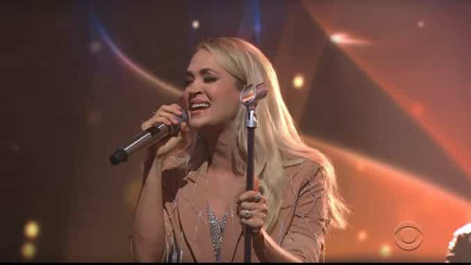 Carrie Underwood Sings Low Late Night with Stephen Colbert
