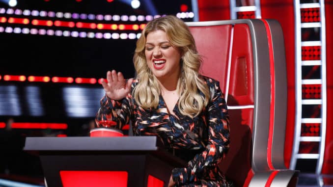 THE VOICE -- "Blind Auditions/Battle Rounds" Episode 1707 -- Pictured: Kelly Clarkson -- (Photo by: Trae Patton/NBC)