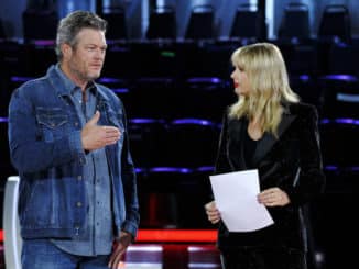 THE VOICE -- “Knockout Reality” Episode 1712 -- Pictured: (l-r) Blake Shelton, Taylor Swift -- (Photo by: Trae Patton/NBC)