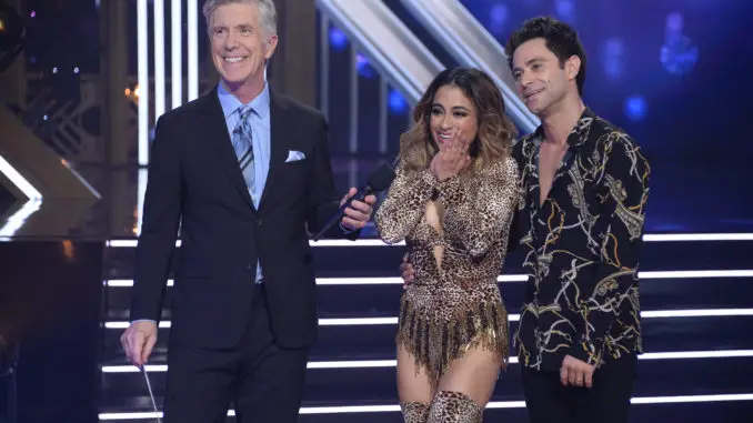 DANCING WITH THE STARS - "Boy Band & Girl Group Night" - Six celebrity and pro-dancer couples return to the ballroom to compete on the ninth week of the 2019 season of "Dancing with the Stars," live, MONDAY, NOV. 11 (8:00-10:00 p.m. EST), on ABC. (ABC/Eric McCandless) TOM BERGERON, ALLY BROOKE, SASHA FARBER