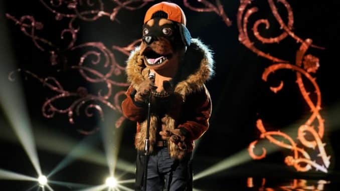 THE MASKED SINGER: The Rottweiler in the all-new “A Pain in the Mask” episode of THE MASKED SINGER airing Tuesday, Dec. 10 (8:00-9:01 PM ET/PT) on FOX © 2019 FOX MEDIA LLC. CR: Michael Becker / FOX.