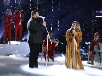 THE VOICE -- "Live Finale Performances" Episode 1720A -- Pictured: (l-r) Jake Hoot, Kelly Clarkson -- (Photo by: Trae Patton/NBC)