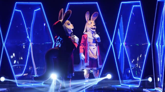 MASKED SINGER: The Kangaroo in the Season Three premiere of THE MASKED SINGER airing Sunday, Feb. 2 (10:30-11:40 PM ET/7:30-8:40 PM PT live to all time zones) on FOX, following SUPER BOWL LIV. THE MASKED SINGER will then make its time period premiere on Wednesday, Feb. 5 (8:00-9:00 PM ET/PT). © 2019 FOX MEDIA LLC. CR: Greg Gayne/FOX.