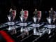THE VOICE -- "Blind Auditions" Episode 1802 -- Pictured: (l-r) Kelly Clarkson, Nick Jonas, John Legend, Blake Shelton -- (Photo by: Trae Patton/NBC)