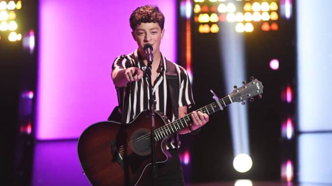 THE VOICE -- "Blind Auditions" Episode 1801 -- Pictured: Tate Brusa -- (Photo by: Mitchell Haddad/NBC)