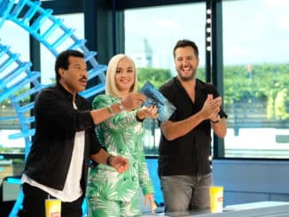 AMERICAN IDOL - ÒAmerican IdolÓ returns to ABC for season three on SUNDAY, FEB. 16 (8:00-10:00 p.m. EST), streaming and on demand, after dominating and claiming the position as SundayÕs No. 1 most social show in 2019. Returning this season to discover the next singing sensation are music industry legends and all-star judges Luke Bryan, Katy Perry and Lionel Richie, as well as Emmy¨-winning producer Ryan Seacrest as host. Famed multimedia personality Bobby Bones will return to his role as in-house mentor. (ABC/Eliza Morse) LIONEL RICHIE, KATY PERRY, LUKE BRYAN