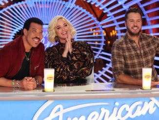 AMERICAN IDOL - ÒAmerican IdolÓ returns to ABC for season three on SUNDAY, FEB. 16 (8:00-10:00 p.m. EST), streaming and on demand, after dominating and claiming the position as SundayÕs No. 1 most social show in 2019. Returning this season to discover the next singing sensation are music industry legends and all-star judges Luke Bryan, Katy Perry and Lionel Richie, as well as Emmy¨-winning producer Ryan Seacrest as host. Famed multimedia personality Bobby Bones will return to his role as in-house mentor. (ABC/Scott Patrick Green) LIONEL RICHIE, KATY PERRY, LUKE BRYAN