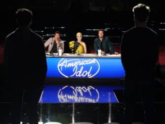 AMERICAN IDOL - "307 (Hollywood Week)" - "American Idol"'s new Hollywood Week continues SUNDAY, MARCH 22 (8:00-10:00 p.m. EDT), on ABC, with the surprise of the all-new duets round. While contestants anticipate the infamous group rounds, they are in for a shock when the judges announce they have to pick just one partner to duet with on The Orpheum Theatre stage. One pair's tensions run high as they can't agree on a song, while sparks fly with another pair. Two pop divas come together for a powerful rendition of a Celine Dion song; and later, one pop vocalist and one country singer team up to wow the judges with their unexpected harmony. (ABC/Eric McCandless) LIONEL RICHIE, KATY PERRY, LUKE BRYAN