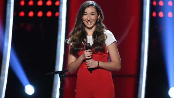 THE VOICE -- "Blind Auditions" Episode 1803 -- Pictured: Allegra Miles -- (Photo by: Mitchell Haddad/NBC)