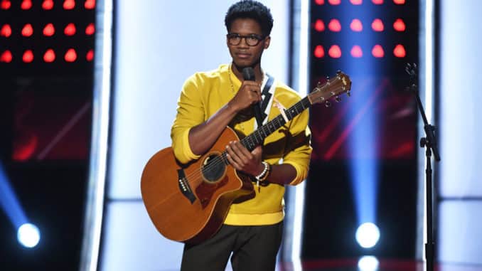 THE VOICE -- "Blind Auditions" Episode 1803 -- Pictured: Thunderstorm Artis -- (Photo by: Mitchell Haddad/NBC)