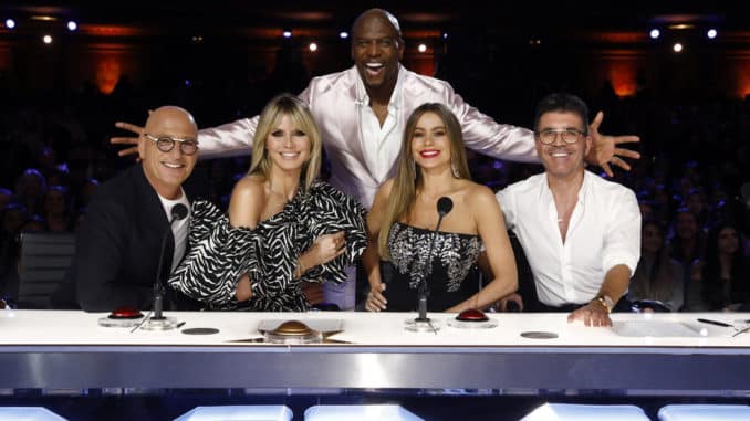 AMERICA'S GOT TALENT -- "Auditions" -- Pictured: (l-r) Howie Mandel, Heidi Klum, Terry Crews, Sofia Vergara, Simon Cowell -- (Photo by: Trae Patton/NBC)