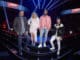 THE VOICE -- "Knockout Rounds" Episode 1809 -- Pictured: (l-r) Blake Shelton, Kelly Clarkson, John Legend, Nick Jonas -- (Photo by: Trae Patton/NBC)