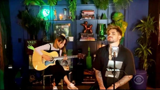 Adam Lambert On The Moon Late Late Show with James Corden