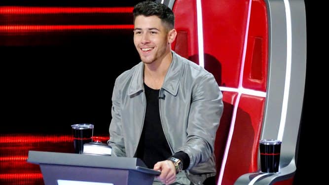 THE VOICE -- "Blind Auditions" Episode 1804 -- Pictured: Nick Jonas -- (Photo by: Trae Patton/NBC)