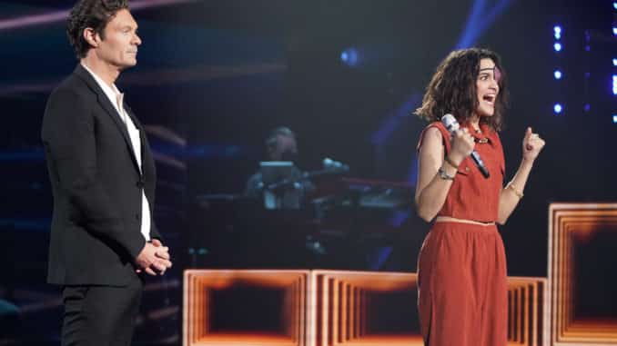AMERICAN IDOL – “410 (All Star Duets and Solos)” – Following last week’s Showstopper round, “American Idol” continues with the All Star Duet and Solo round, SUNDAY, APRIL 4 (8:00-10:00 p.m. EDT), on ABC. (ABC/Eric McCandless) ANDREA VALLES