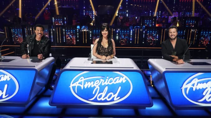 AMERICAN IDOL - "412 (Top 16)" - "American Idol" continues its search for the next superstar with an all-new episode as the Top 16 are revealed and perform in hopes of securing America's vote to the next round on SUNDAY, APRIL 11 (8:00-10:00 p.m. EDT), on ABC. (ABC/Eric McCandless) LIONEL RICHIE, KATY PERRY, LUKE BRYAN