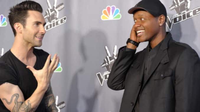 The Voice Adam Levine and Javier Colon