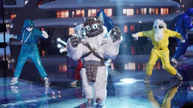 THE MASKED SINGER: Yeti in the ÒGroup A Finals - In The Nick Of TimeÓ episode of THE MASKED SINGER airing Wednesday, April 14 (8:00-9:00PM ET/PT), © 2021 FOX MEDIA LLC. CR: Michael Becker/FOX.