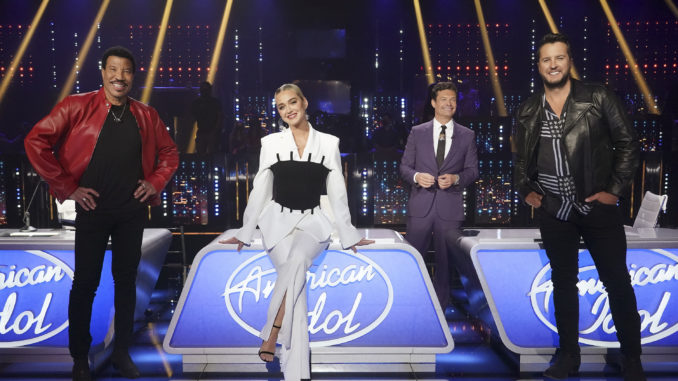 AMERICAN IDOL - "417 (Coldplay Songbook & MotherÕs Day Dedication)" Ð "American Idol" is back with a live coast-to-coast episode as the top seven contestants perform two songs each on SUNDAY, MAY 9 (8:00-10:00 p.m. EDT), on ABC. (ABC/Eric McCandless) LIONEL RICHIE, KATY PERRY, RYAN SEACREST, LUKE BRYAN