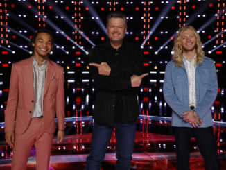 THE VOICE -- "Live Top 9 Results" Episode 2013B -- Pictured: (l-r) Cam Anthony, Blake Shelton, Jordan Matthew Young -- (Photo by: Trae Patton/NBC)