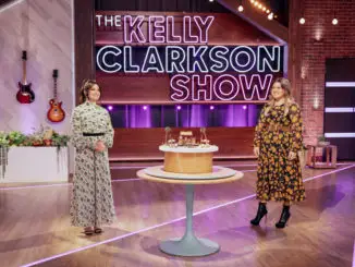 THE KELLY CLARKSON SHOW -- Episode 4166 -- Pictured: (l-r) Katie Stevens, Kelly Clarkson -- (Photo by: Weiss Eubanks/NBCUniversal)