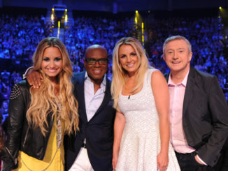 THE X FACTOR: L-R: Judges Demi Lovato, L.A. Reid, Britney Spears and Louis Walsh (filling in for Simon Cowell) at THE X FACTOR: CR: Ray Mickshaw / FOX