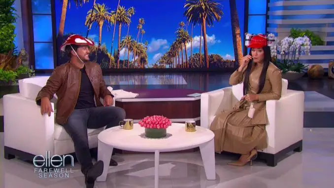 Katy Perry Luke Bryan wear hats Ellen Show