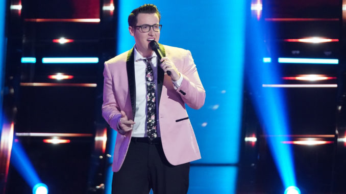 THE VOICE -- “Blind Auditions” Episode 2105 -- Pictured: Wyatt Michael -- (Photo by: Tyler Golden/NBC)